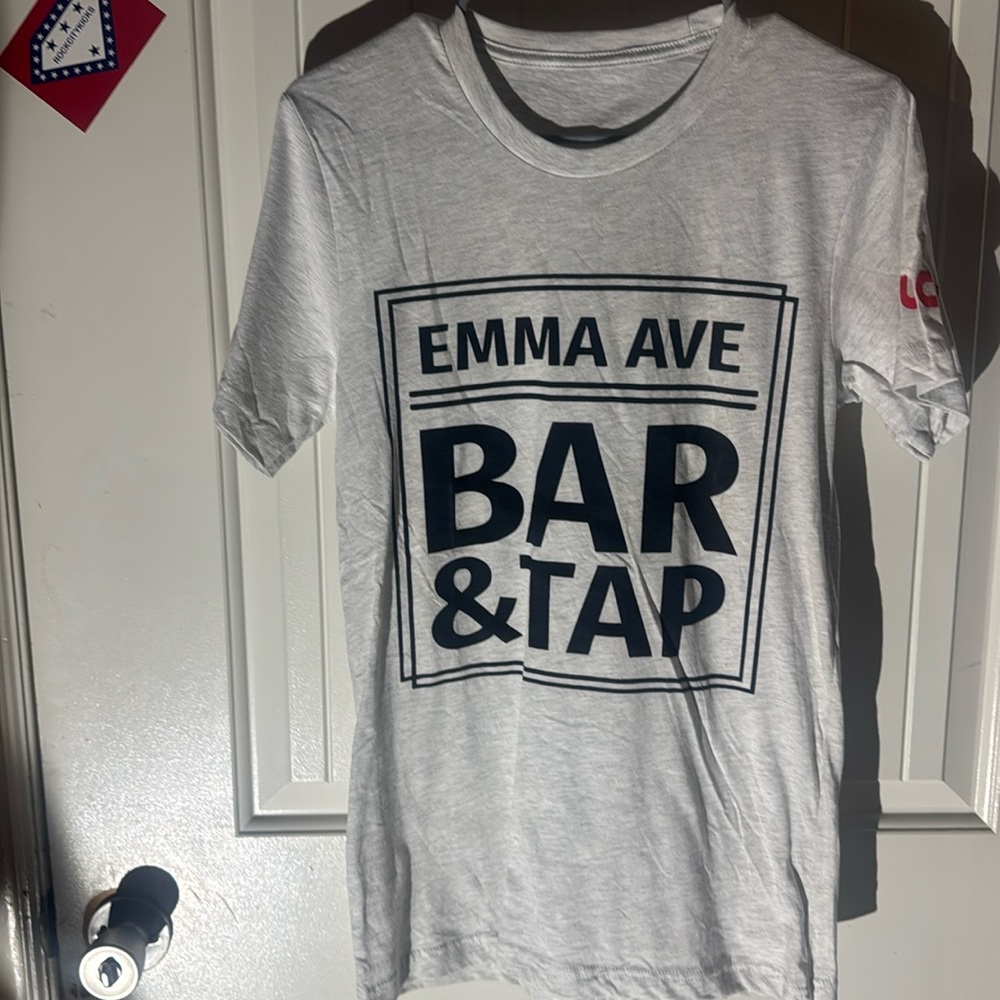 Grey shirt with bar name